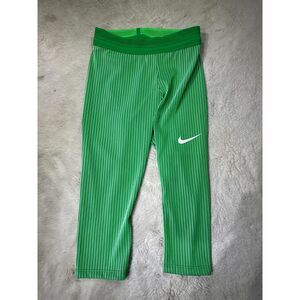 Nike Women's XS Pro Elite USA Track And Field 3/4 Tights Green AO8495-OOO NEW